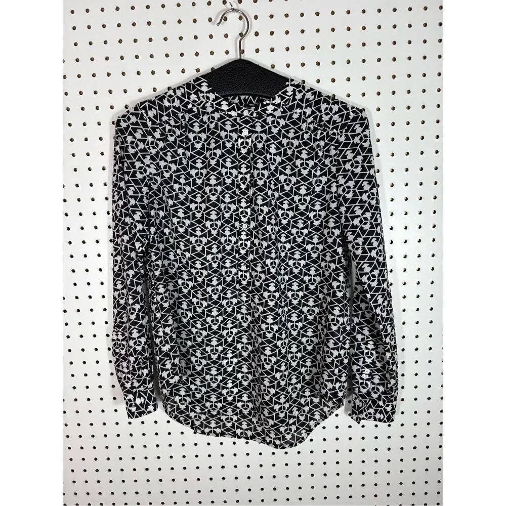 J.Crew printed Button Down blouse size XXS
